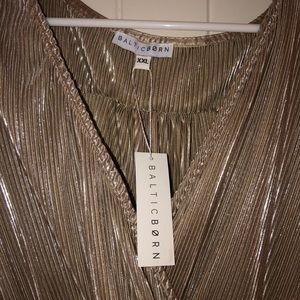 Baltic Born Venus gold pleated dress- size XXL